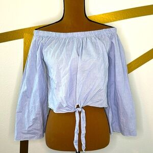 Twinkle brand S crop length tie front bell sleeves